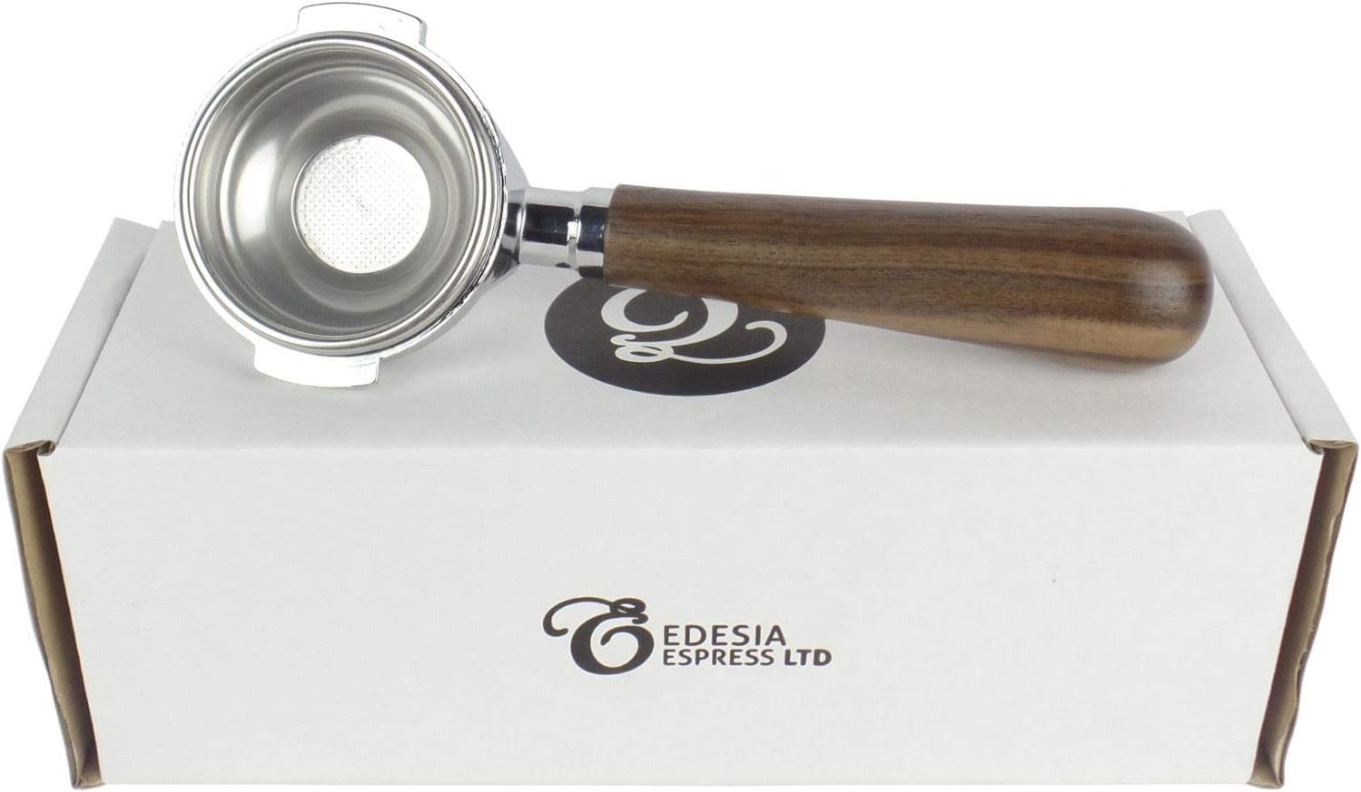 Replacement Portafilter for WEGA 58mm Espresso Machines - Walnut Handle, 1 Spout, 7g Basket - by EDESIA ESPRESS