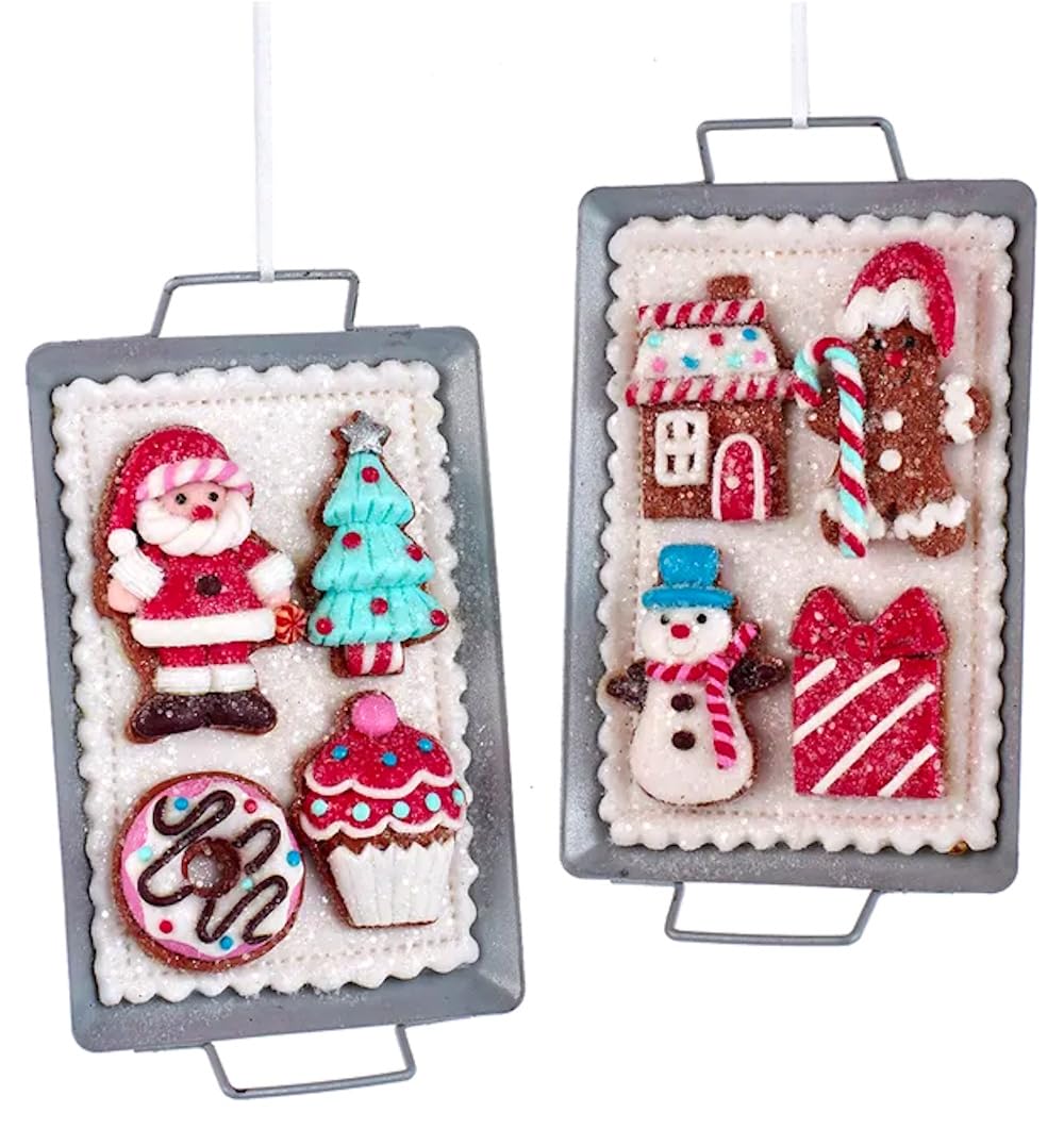 Weihnachts-Lebkuchen-Strumpfhalter Set (2 Stück) – 26,7 Cm Hoch, Aus Harz & Metall – Süße Deko Für Den Kamin