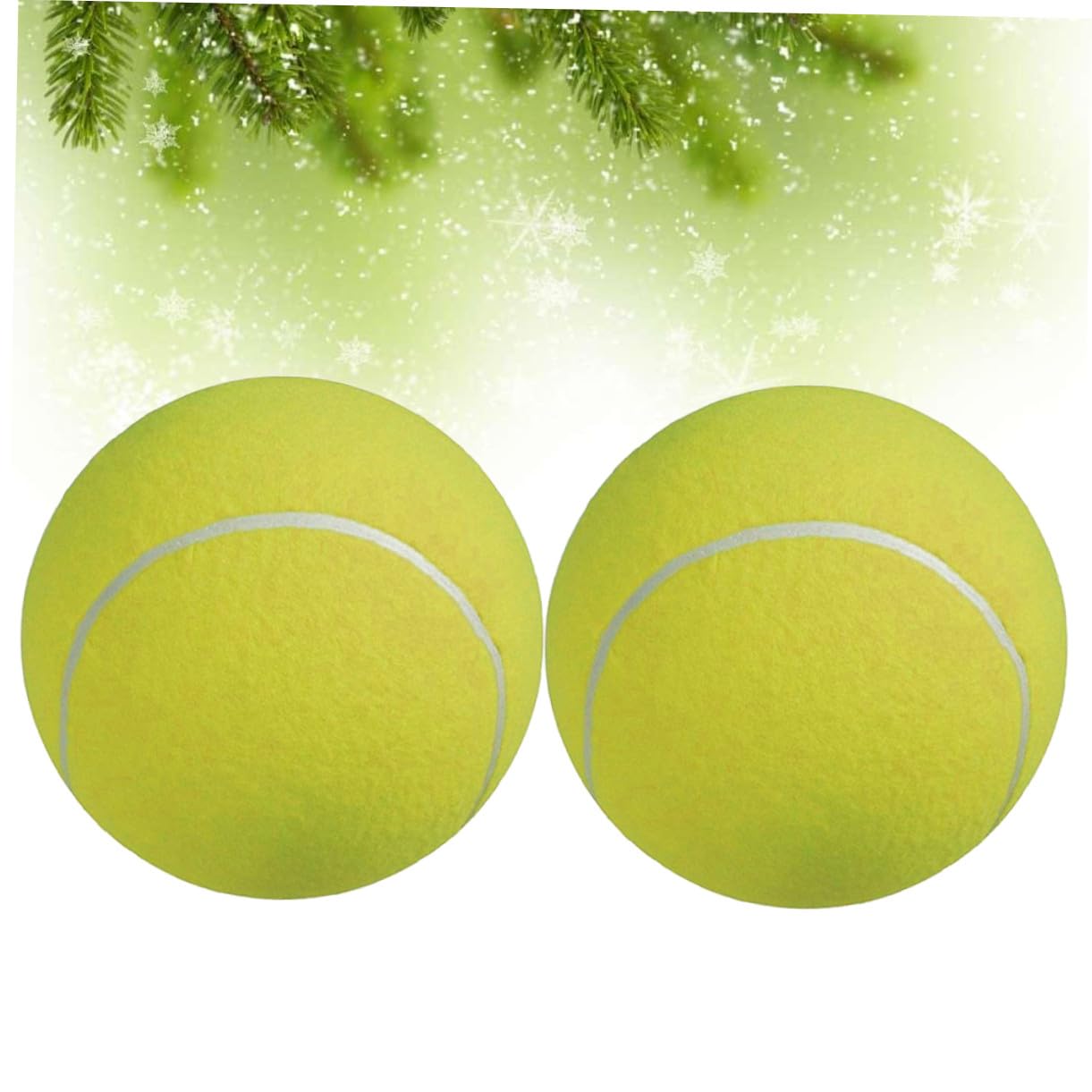 Cabilock Pallone da Tennis Gigante 24cm per Animali Gonfiabile in Gomma con Ago 2 Unitá