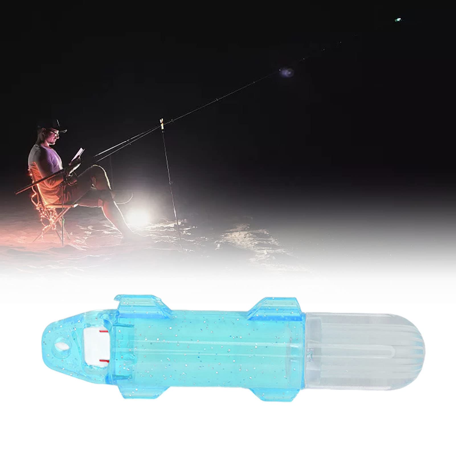 Fishing Bait Light, Exposed Points 150 Hours Fish Attracting Indicator Fantastic LED Lighting Effect for Fishing Tools (Blue Light)