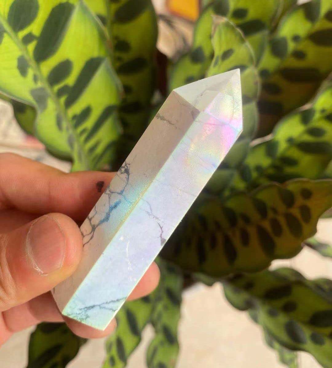 Raumdekoration Natürlicher Regenbogen Feuer Kristall Quarz Turm Aura Stein Zimmer Home Office Aquarium Deko Zubehör Edelsteine ​​Dekoration
