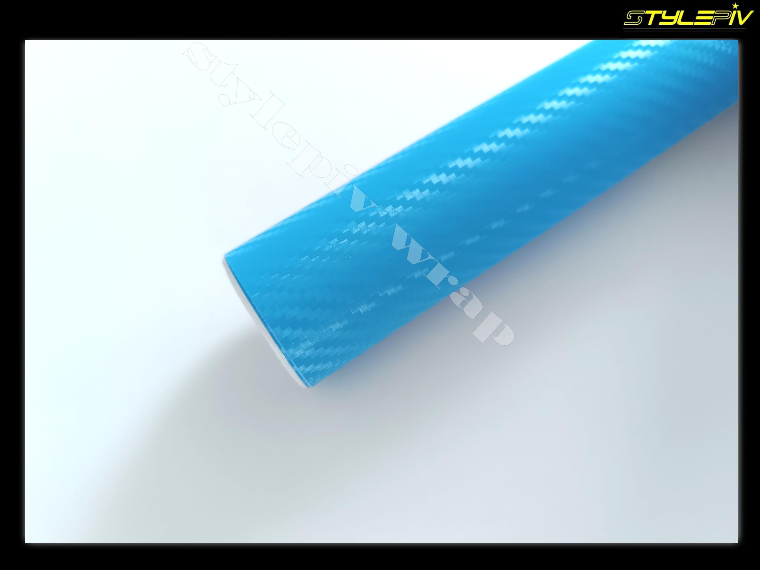 Générique Film covering carbone bleu clair 152 x 100 cm vinyle thermoformable et adhésif