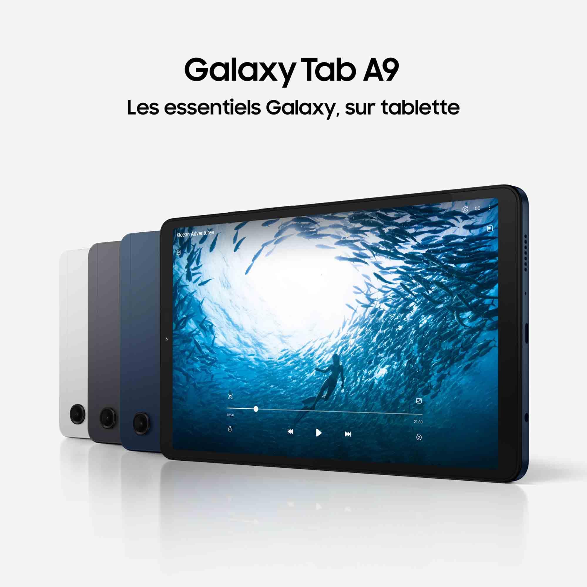 Samsung Galaxy Tab A9 Tablette Android, 64 Go de Stockage, Grand écran de 8.7", Wifi, Son riche, Anthracite, avec Chargeur secteur rapide 25W inclus (version FR)