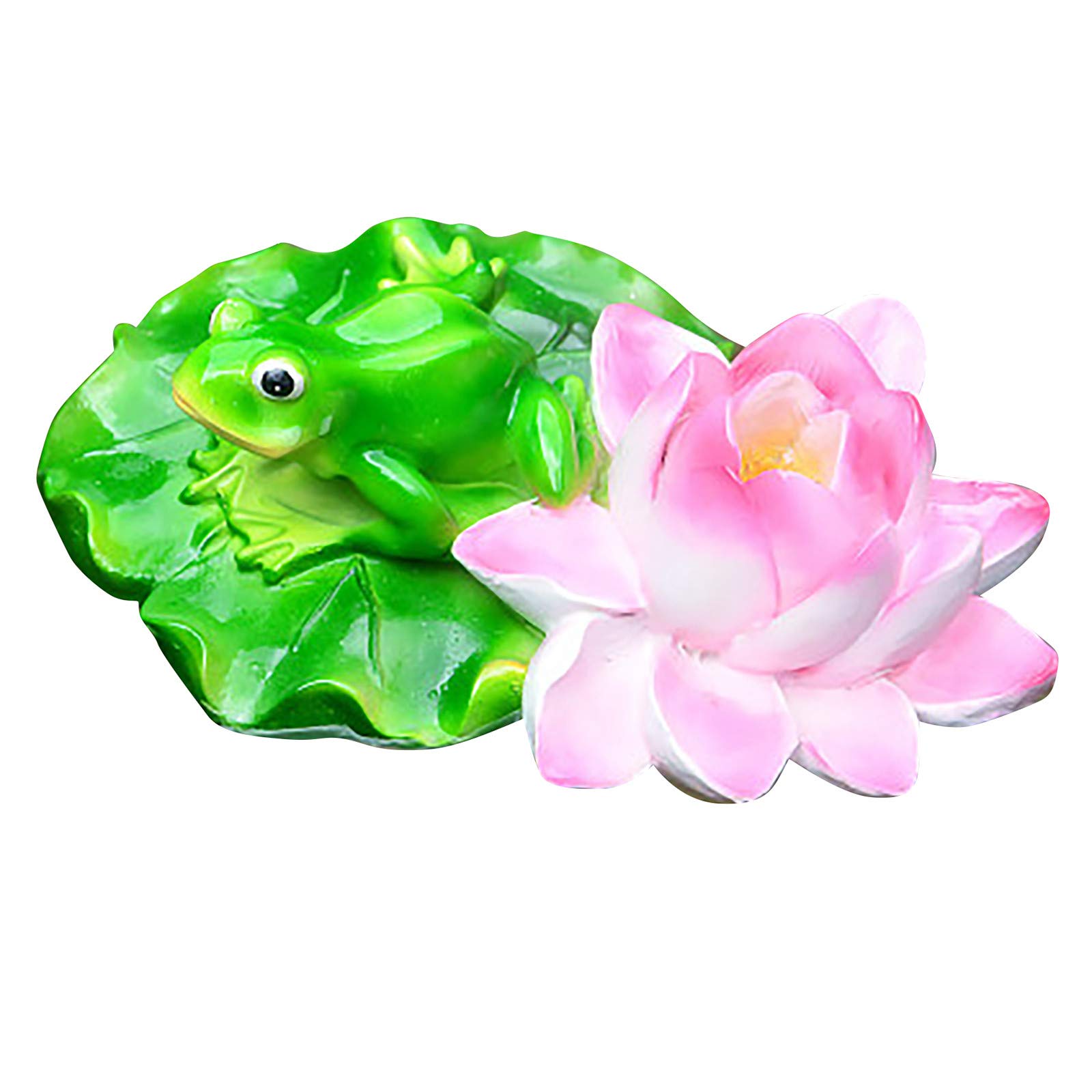 Amazon.co.jp: 浮かぶカエルの装飾 浮かぶ蓮の葉に微笑みを浮かべて