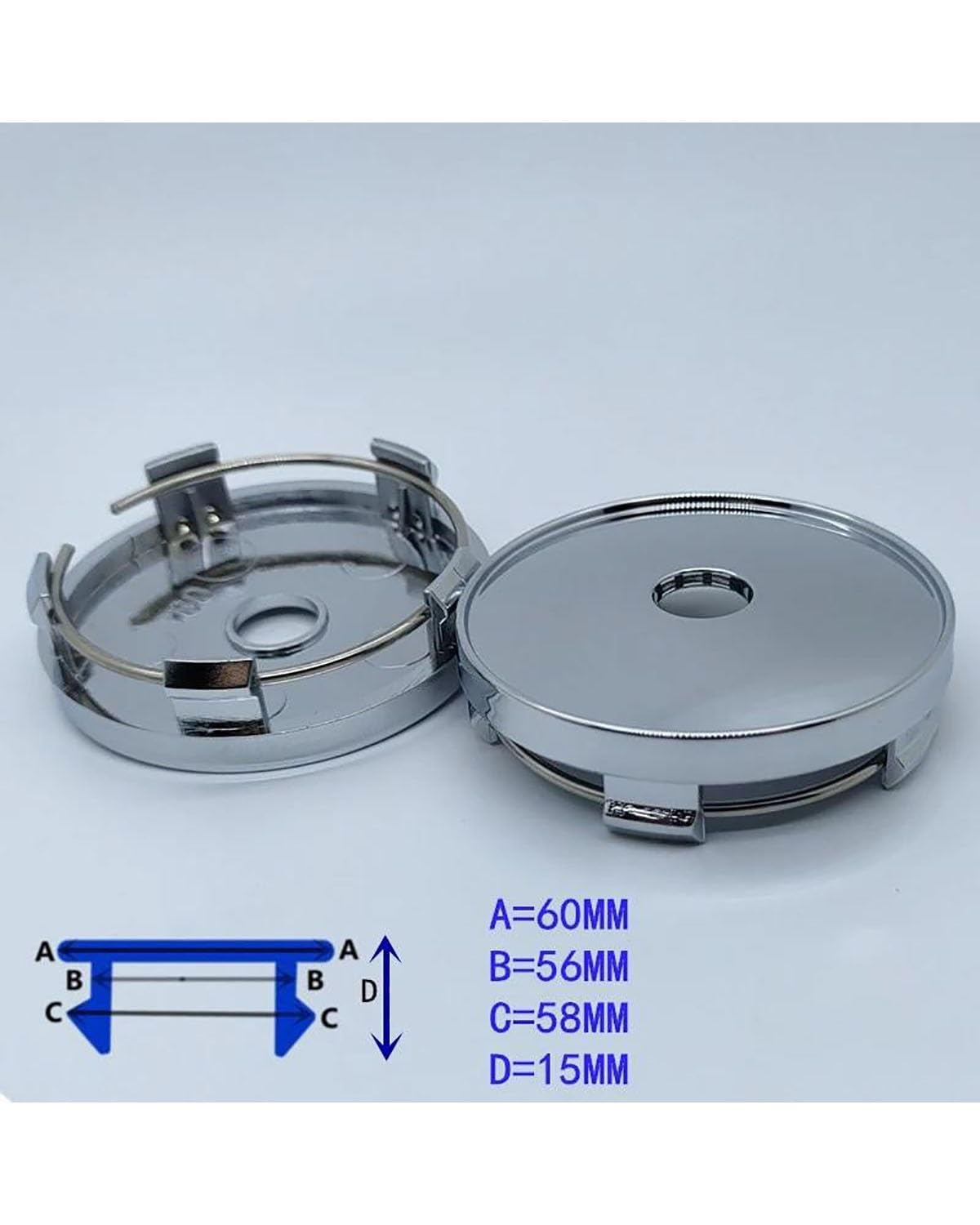 4 Pièces Enjoliveur Centre De Roue 60 Mm Motif Fibre De Carbone