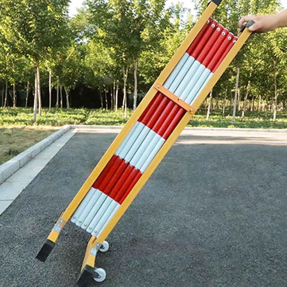 Transenne da Esterno Sistema di Barricate Mobili | Barriere di Sicurezza Espandibili Tubo in Acciaio Robusto Spesso 25 Mm | Barricate con Ruote,1.2 * 5m