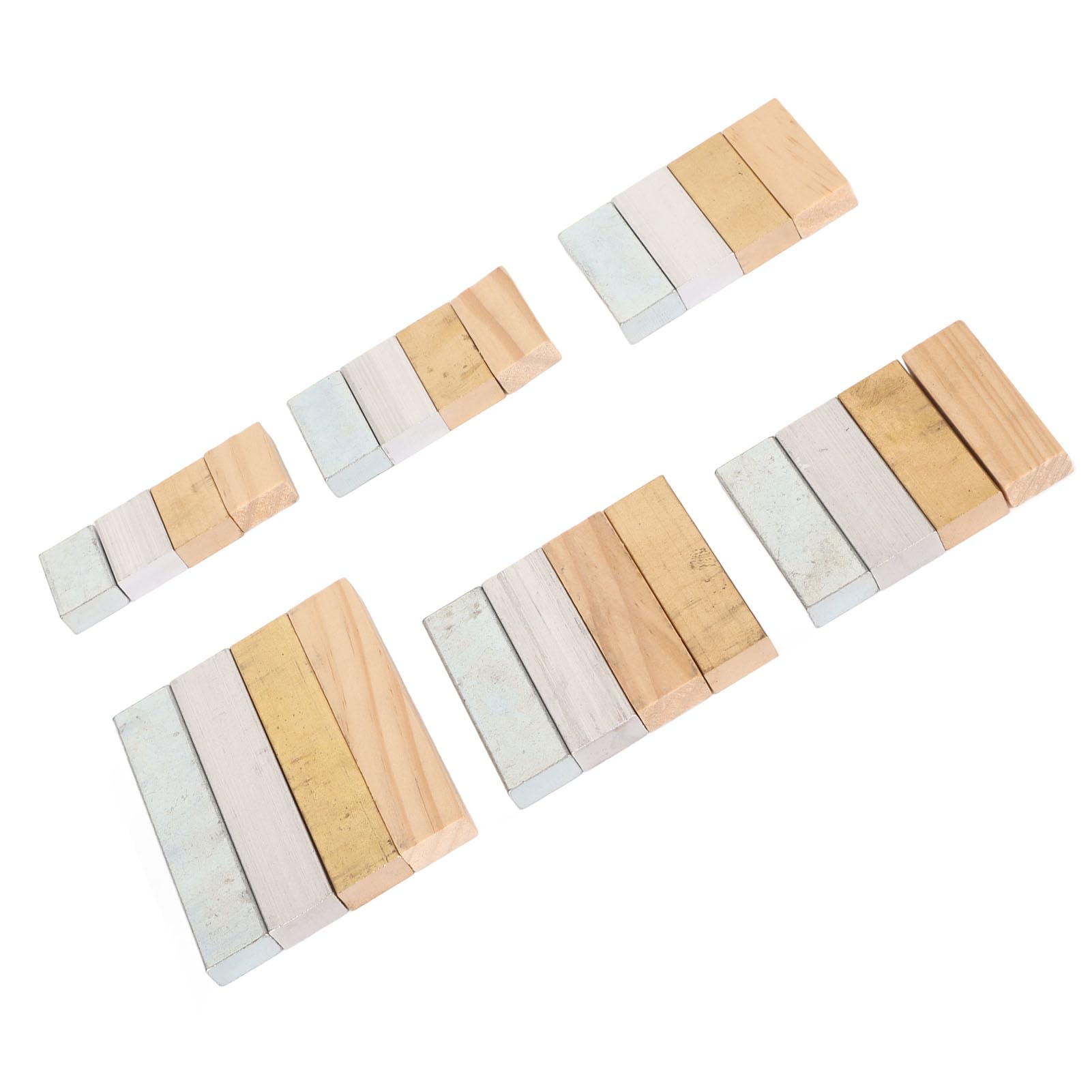 KIMISS Juego de Cubos de Densidad para Experimentos - 24 Piezas de Bloques de Cobre, Aluminio, Hierro y Madera - Herramientas de Medición de Densidad de Precisión para Uso Educativo y de Laboratorio