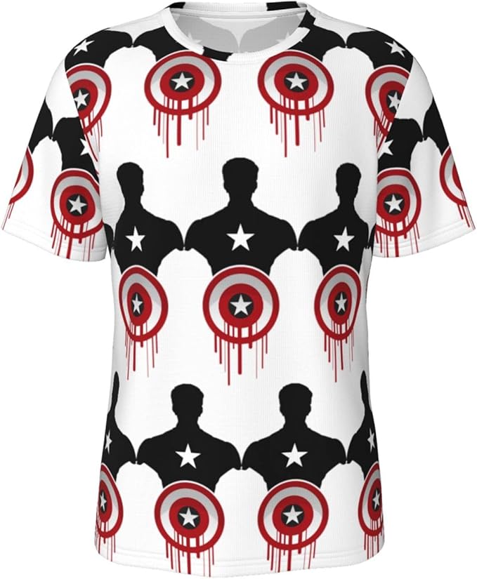 Amazon Co Jp キャプテンアメリカ Tシャツ 夏服 半袖 メンズ レディース かっこいい カジュアル おしゃれ 人気 3dプリント 軽い 柔らかい 速乾 通気性 快適 サマー 服 夏用 Tシャツ トップス ユニセックス ファッション