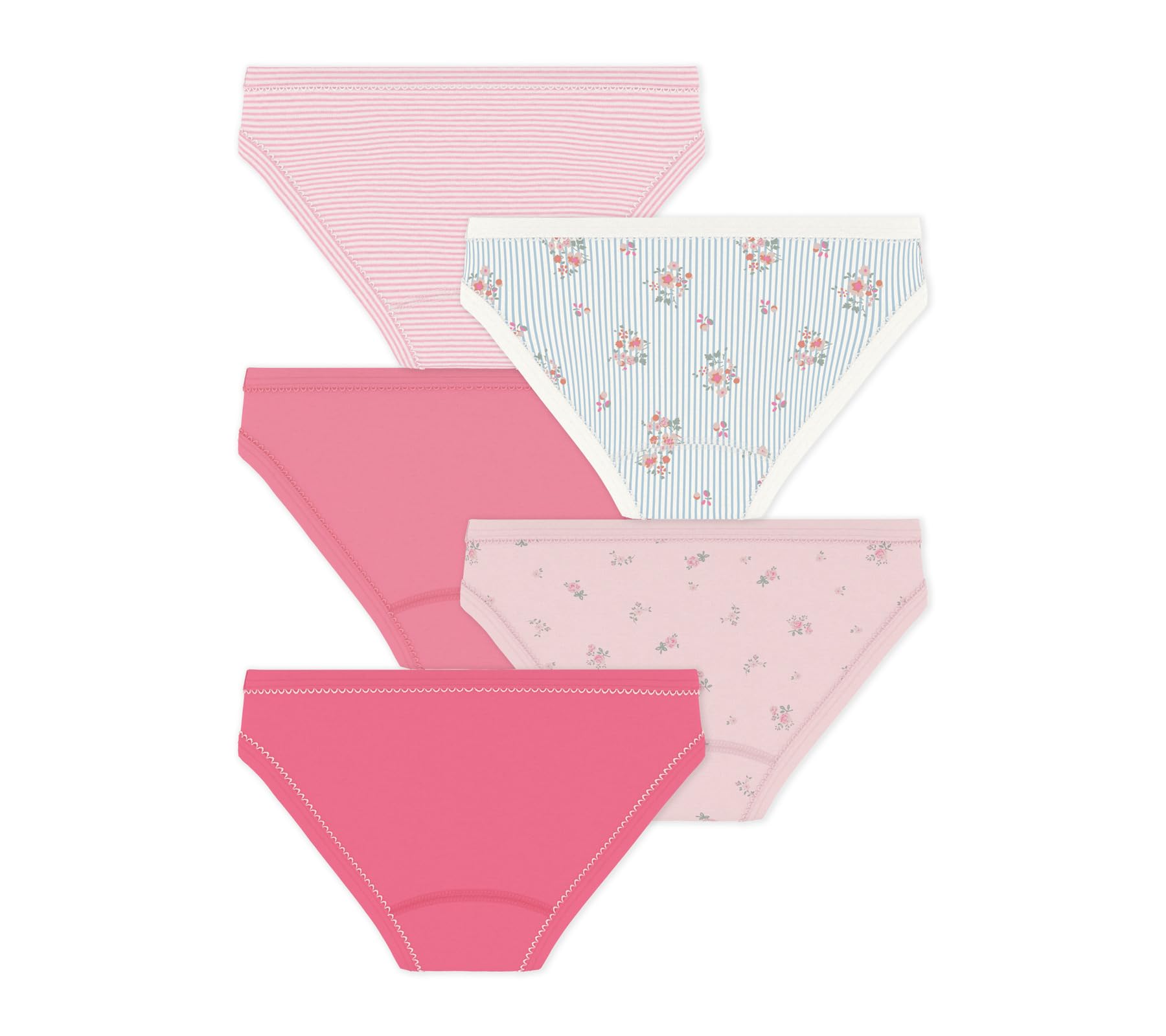 Petit Bateau Mädchen Unterwäsche Day 5er Pack