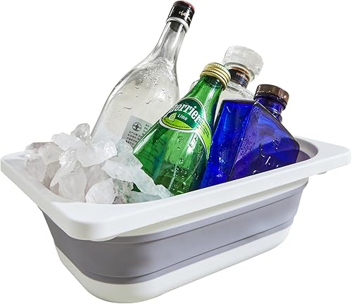 Beright Contenedor de almacenamiento plegable, lavabo plegable para tina, ahorro de espacio para platos, frutas y campamentos, senderismo y hogar, 1