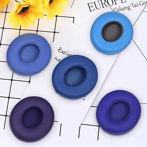 Miniatura 7 de Almohadillas de repuesto de piel sintética de proteína compatible con los auriculares inalámbricos Dr. Dre Solo 2.0 Solo3 (violeta)