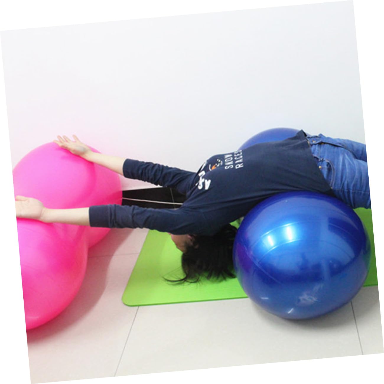 Platzfester Verdickter Erdnuss Gymnastikball aus PVC rutschfest Yogaball Trainingsgerät für Gleichgewicht Fitnessstudio und Pilates zu Hause