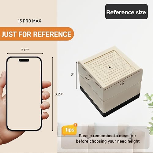 Miniatura 44 de Bed Risers, Furniture Raise Blocks, 2,3 or 4 inch Stilts Heavy Duty for Bed Couch Desk Sofa Table Lifts, Furniture Legs Lifters Support up to 1300