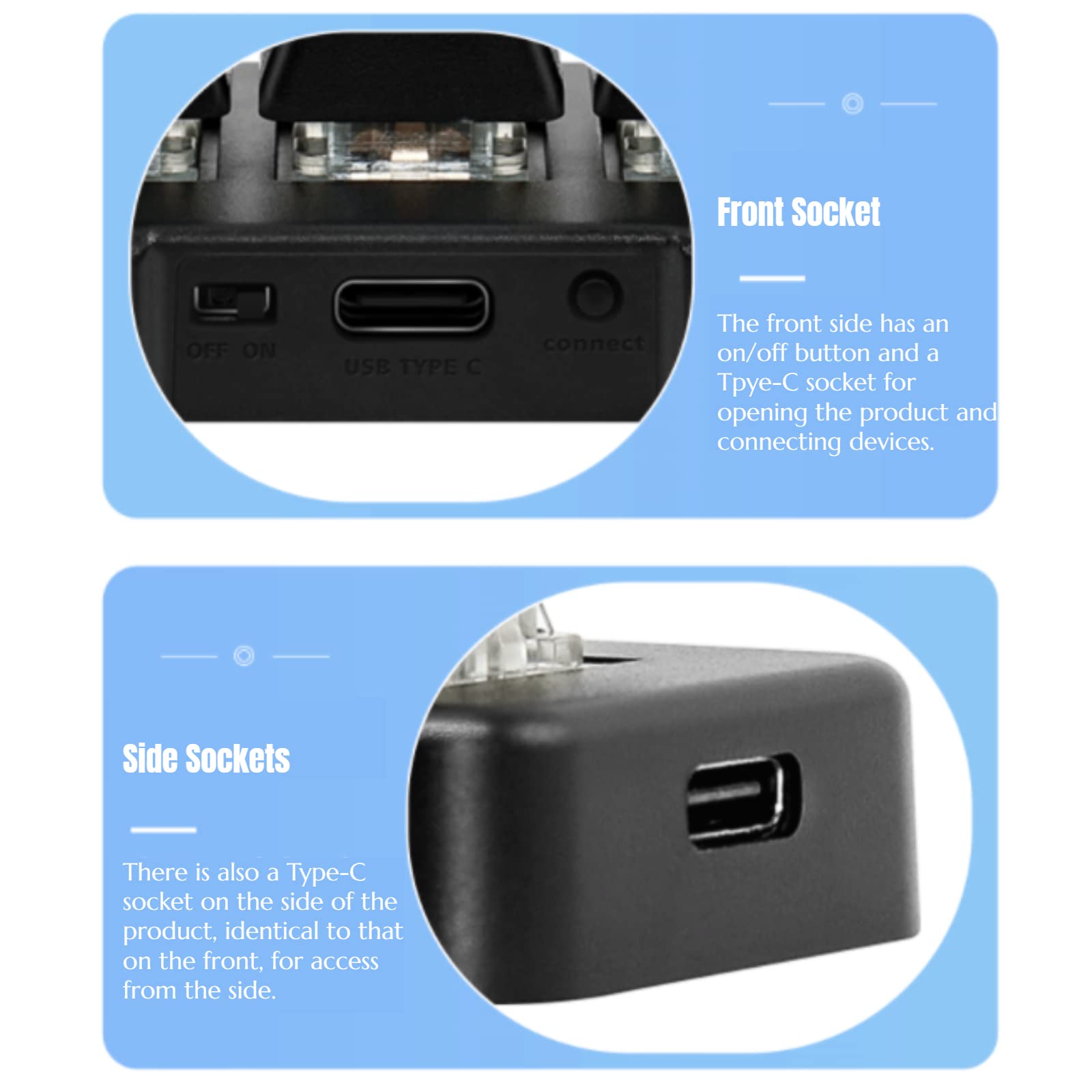 Cuifati Klawiatura USB Mini 3 klawisze, bezprzewodowa, mechaniczna klawiatura do gier, programowanie jedną ręką, standardowa klawiatura makro podświetlenie RGB,