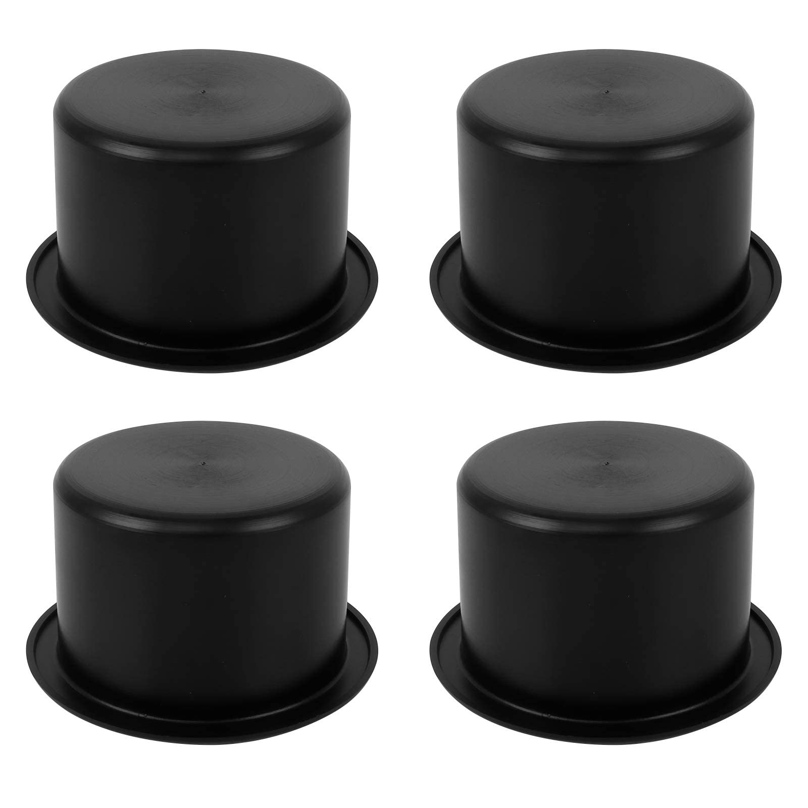 Lot De 4 Porte-Gobelets En Plastique 79 Mm – Pour Canapé, Voiture, Camping-Car, Bateau, Table De Poker – Noir Mat