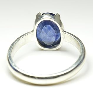 Amazon.co.jp: 55カラット 天然 4 カラット ブルーサファイア シルバー