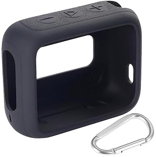 Zitel Silicone Case Compatible with JBL Go 4 Bluetooth Portable Speaker Protective Cover (Black)