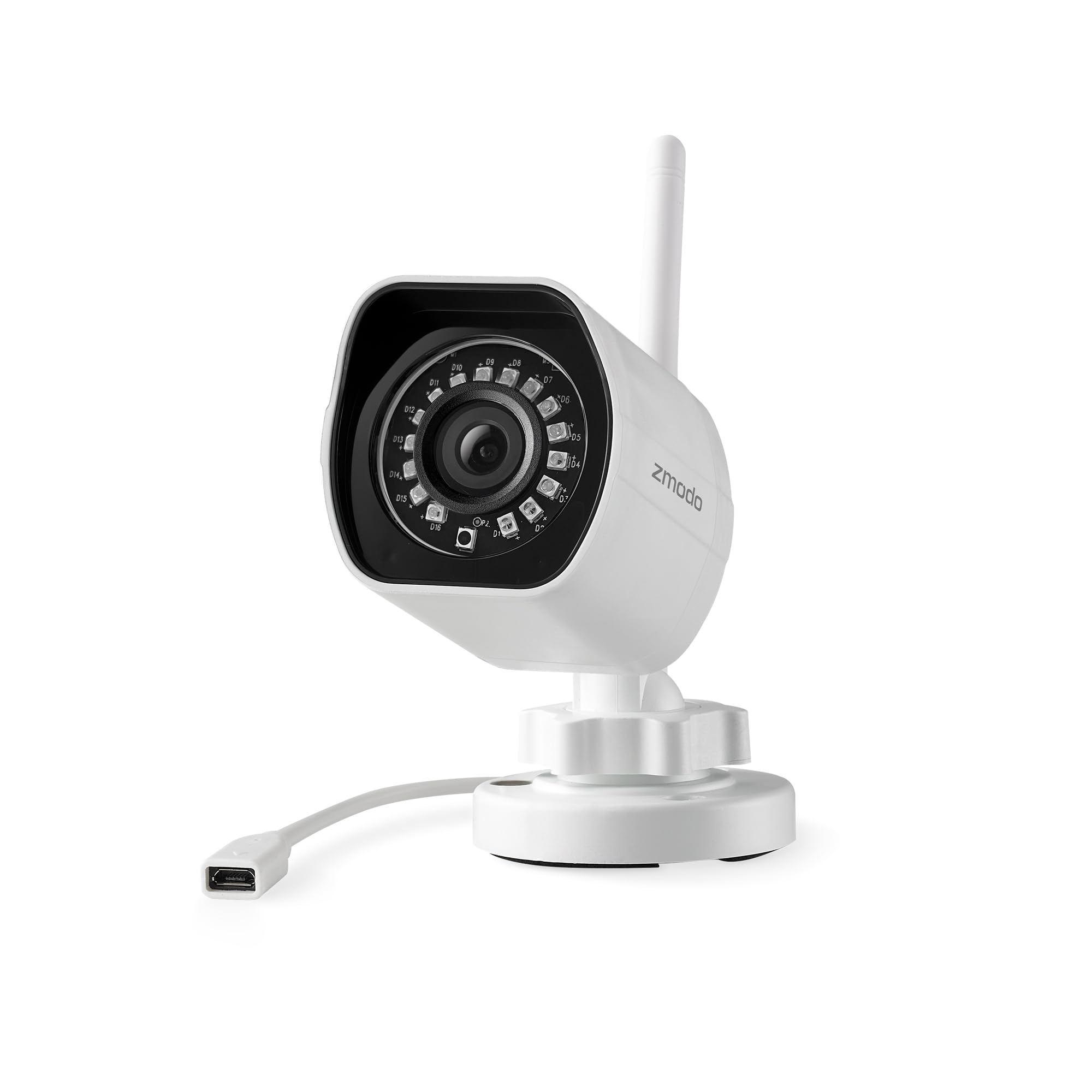 Zmodo 1080p Full HD Outdoor Wireless Security Camera System, Plug-in, Smart Home Indoor Outdoor WiFi IP Camera with Night Vision, Compatible with Alexa