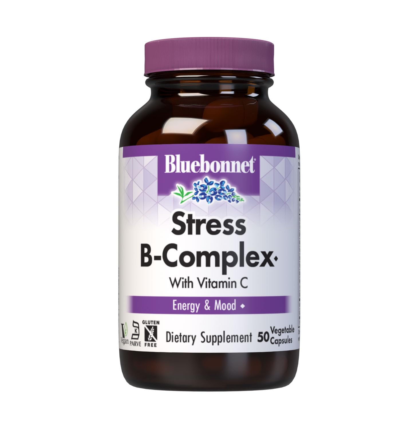 BlueBonnet Nutrition Stress Vitamin B Complex for Women & Men Stress Formula - Unflavored 50 Count (Pack of 1)