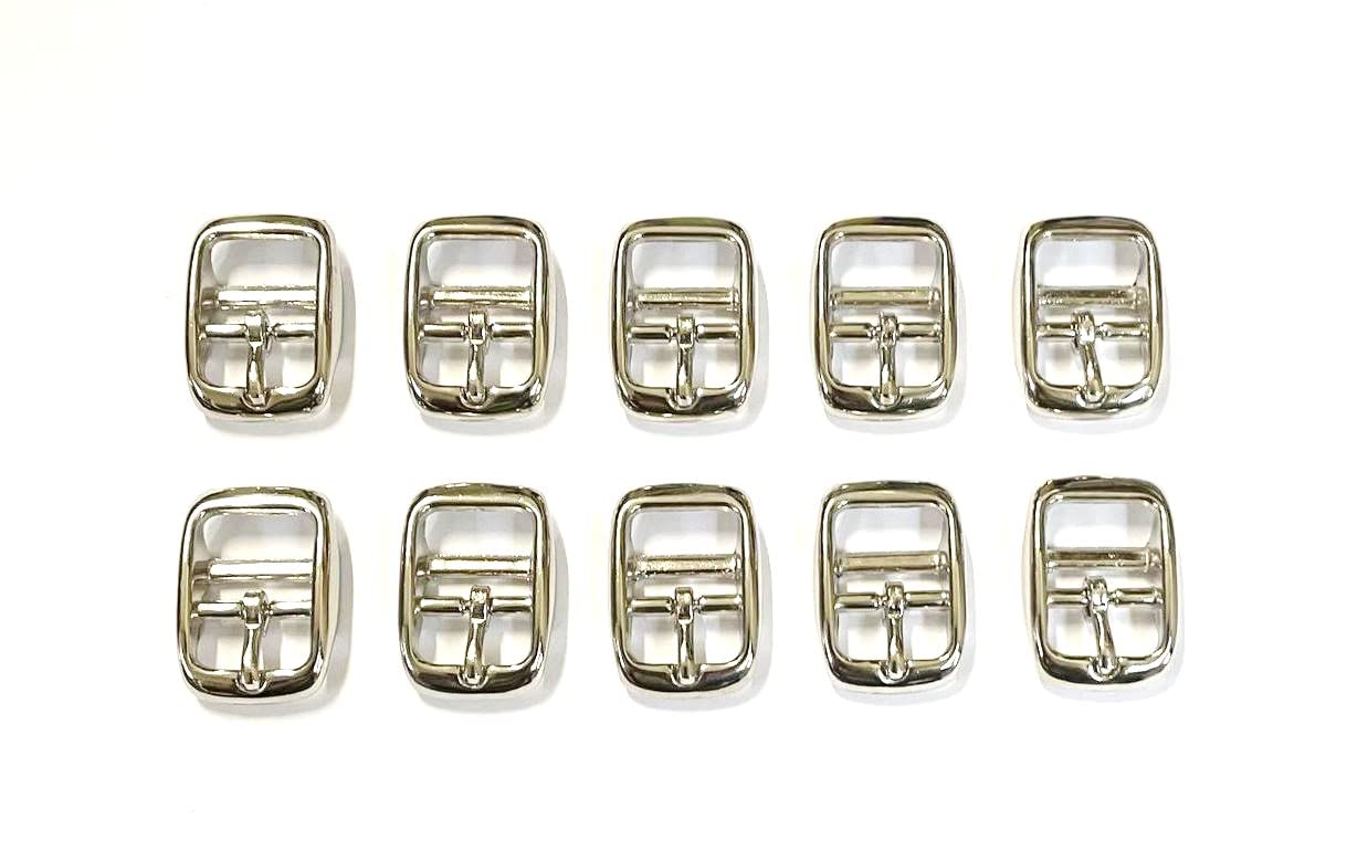 Nickel Plated Nickle Plated Caveson Buckles X10 For 16Mm Pet Collars, Webbings, Leather, Belts, Bags, Straps Etc (16Mm X10)