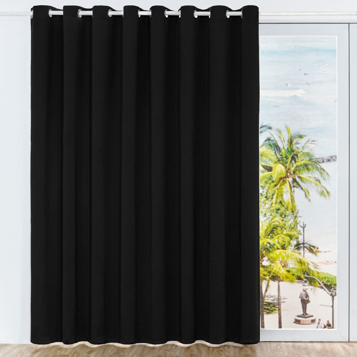 SJSXWQN Tende per Interni Palma Verde Tende per Interni Oscuranti con Occhielli Tenda Oscurante Termica Isolante per Camera da Letto e Soggiorno 2 Pezzo L 140 x A 240 CM