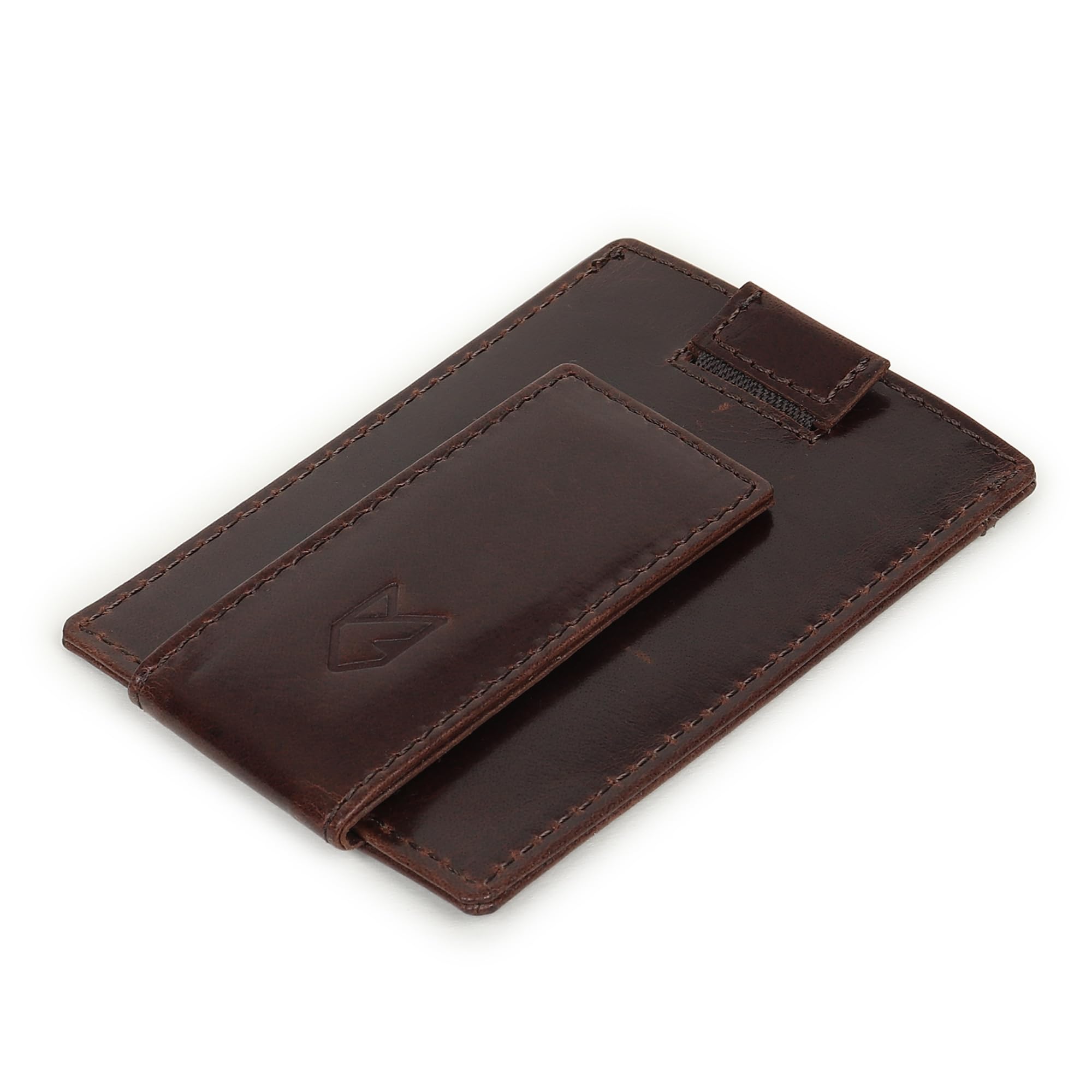 Portefeuille en cuir Hunter Marron café haut de gamme - 8