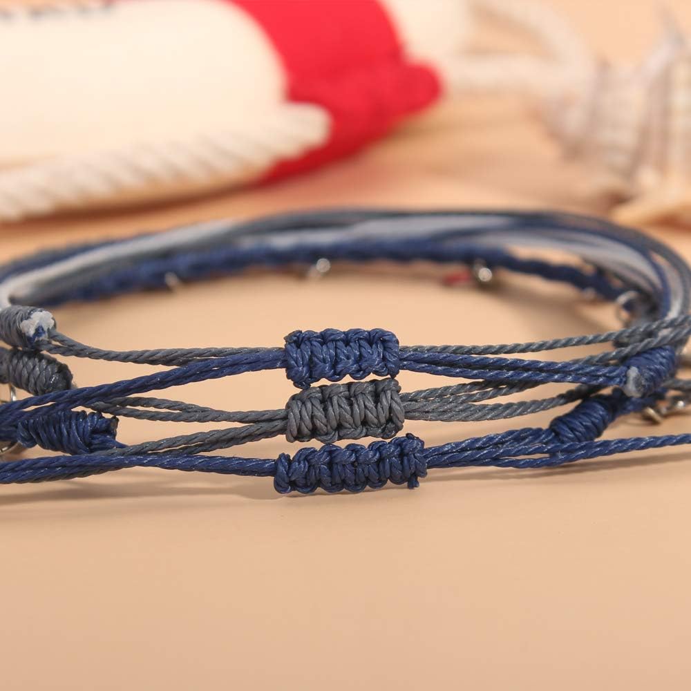 FANCY SHINY String Ankle Bracelets Waterproof Rope Anklets Braided Beach Boho Coin Anklets Cute Friendship Foot Jewelry for Women - Image 5