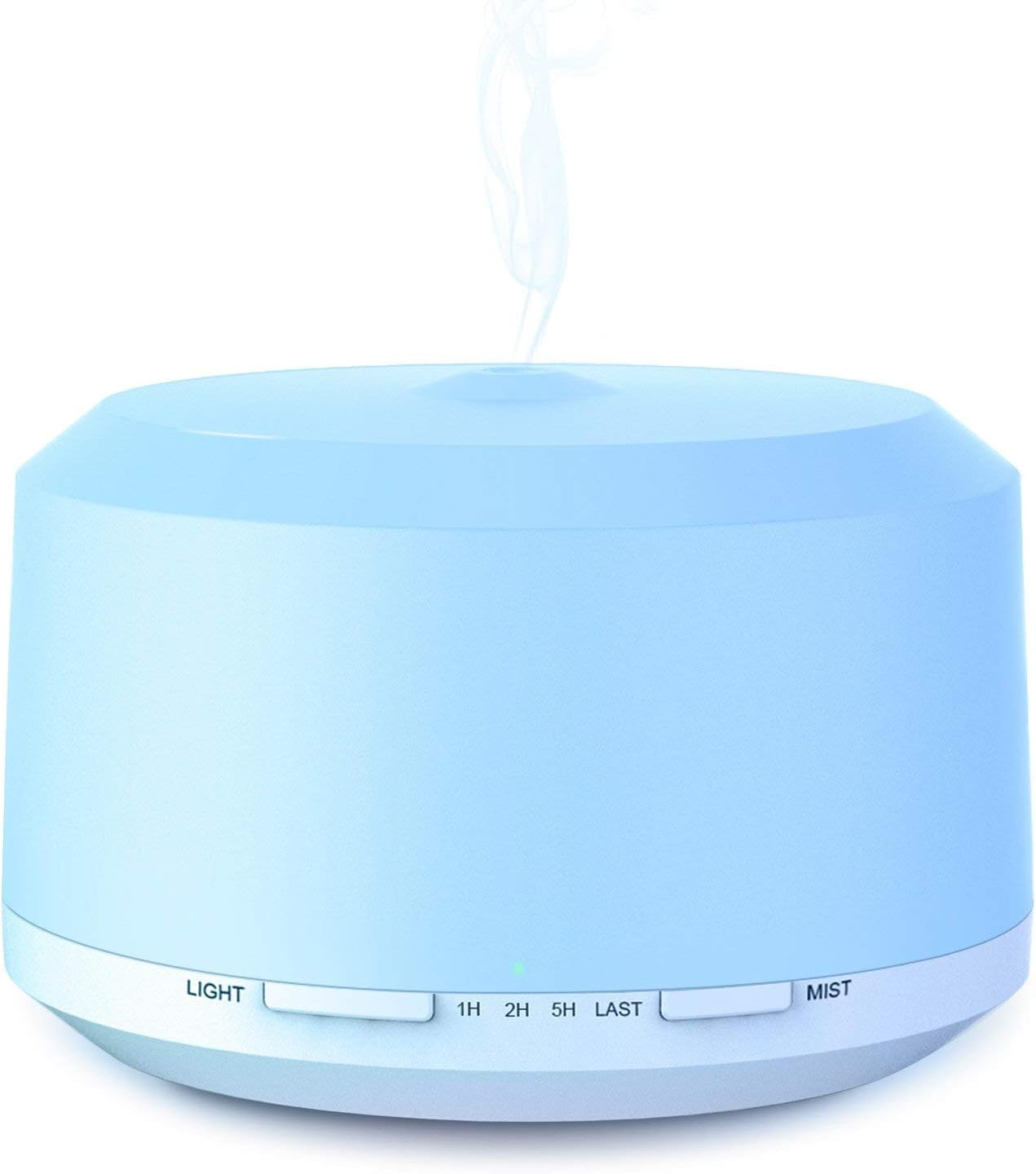 Aromatherapy Diffusers for Essential Oils, 450ml Essential Oil Diffuser for Large Room with Adjustable Mist Mode, 4 Timer Settings, 8 LED Color Changing Lamps,Waterless Auto Shut-Off, LUSCREAL