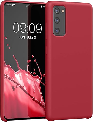 Miniatura 1 de kwmobile Funda compatible con Samsung Galaxy S20 FE - Funda de silicona TPU con acabado suave - Rojo clásico