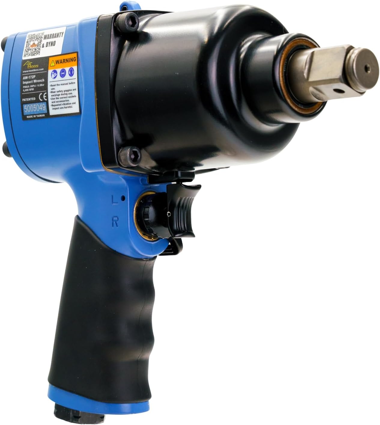 Airboss AW-172 3/4" US Germany Award Winning Premium Air Impact Wrench Heavy Duty 2000 ft-lb Nut Busting Torque 7 Pounds Award-Winning Design Lightweight High Performance