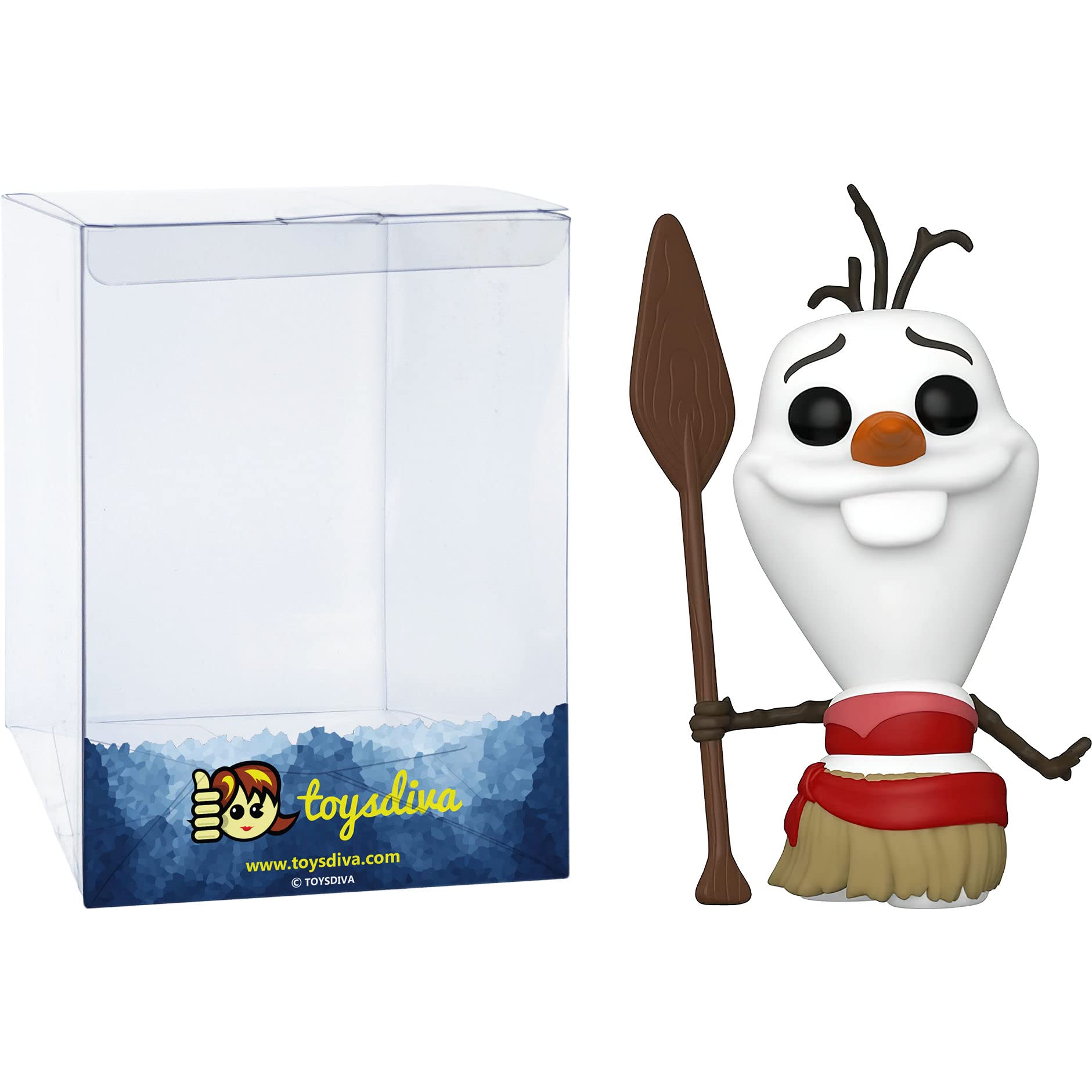 O l a f as M o a n a (Exc): P o p ! Vinyl Figurine Bundle with 1 Compatible 'ToysDiva' Graphic Protector (1181 - 61824 - B)