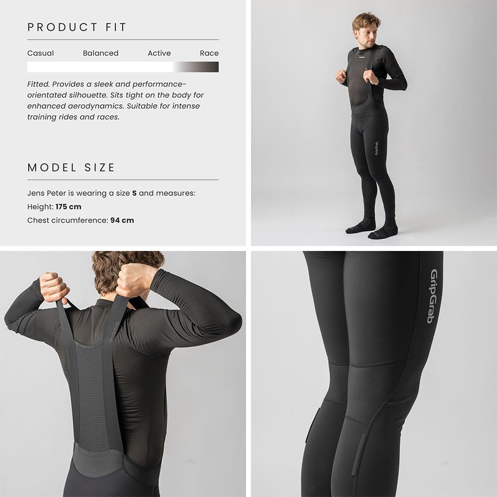 GripGrab Gripgrab Pacr Wasserabweisende Bib Tights Trägerhose Ohne Polster - Spodnie na szelkach kolarskich Mężczyźni