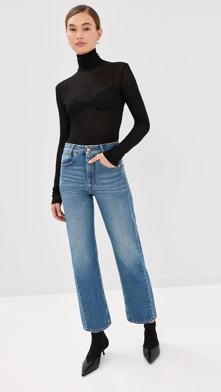 bite Studios Women's Curved Cotton Denim Jeans - Image 5