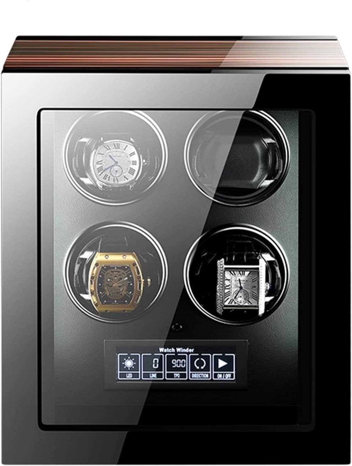 4/6/ 9 Watch Winder for Automatic Watches,for Men Women Gift with LED Backlight LCD Touch Screen Display Remote Control Accessories