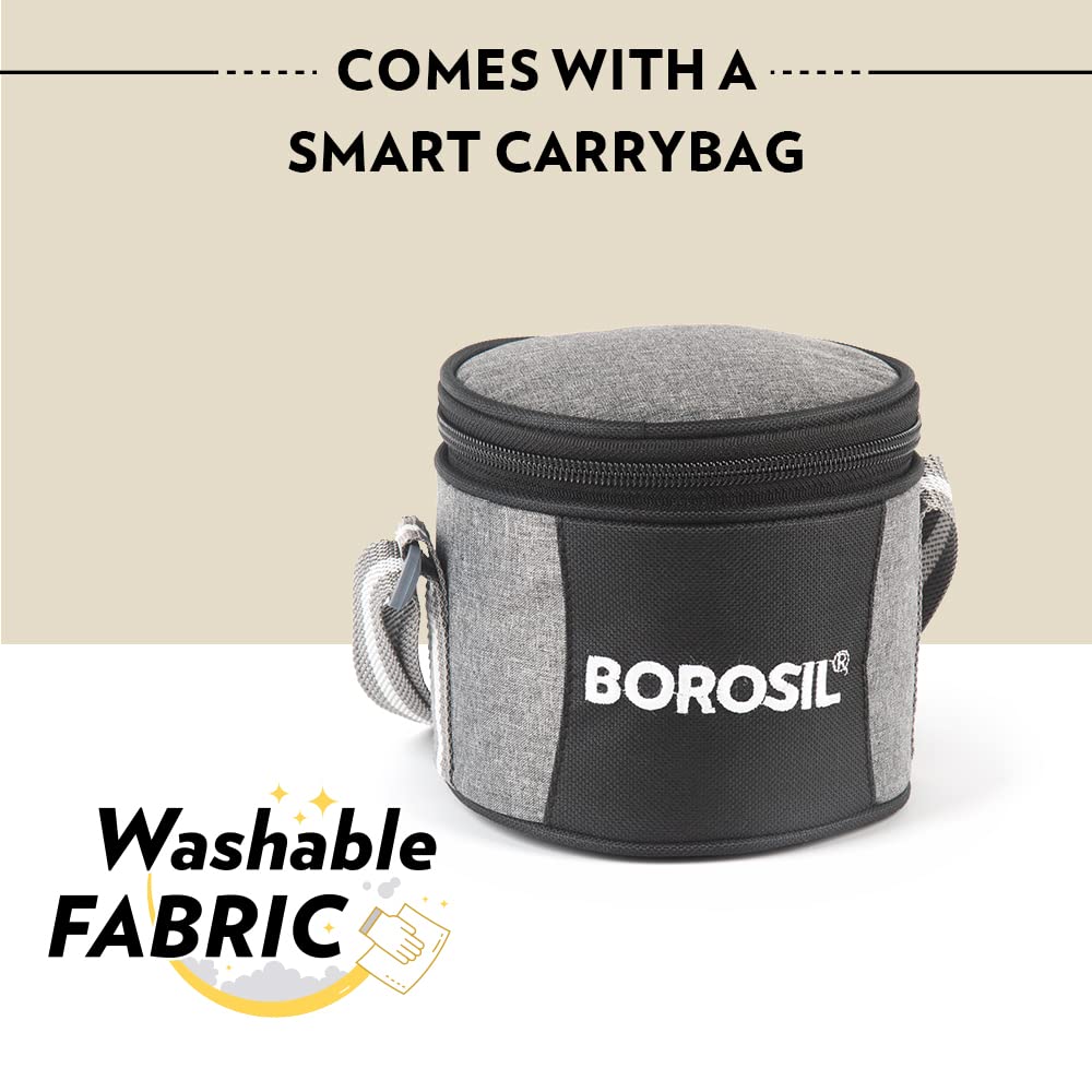 Borosil Stainless Steel Lunch Box with Bag for Office Men & Women, Set of 2 — Amazon image 6