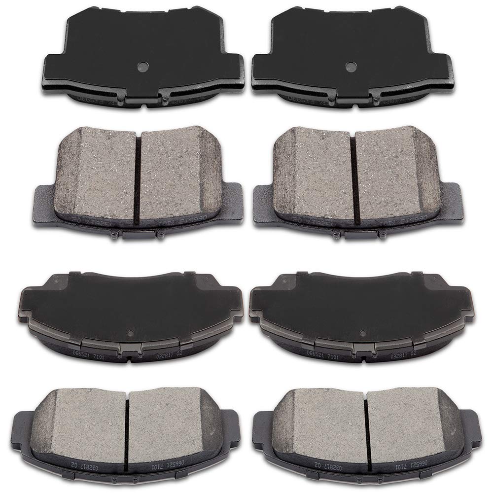 cciyu D537 D787 Front Rear Ceramic Brake Pads Kits 8pcs fit For 2004-2008 For Acura TSX,2003-2007 For Honda For Accord