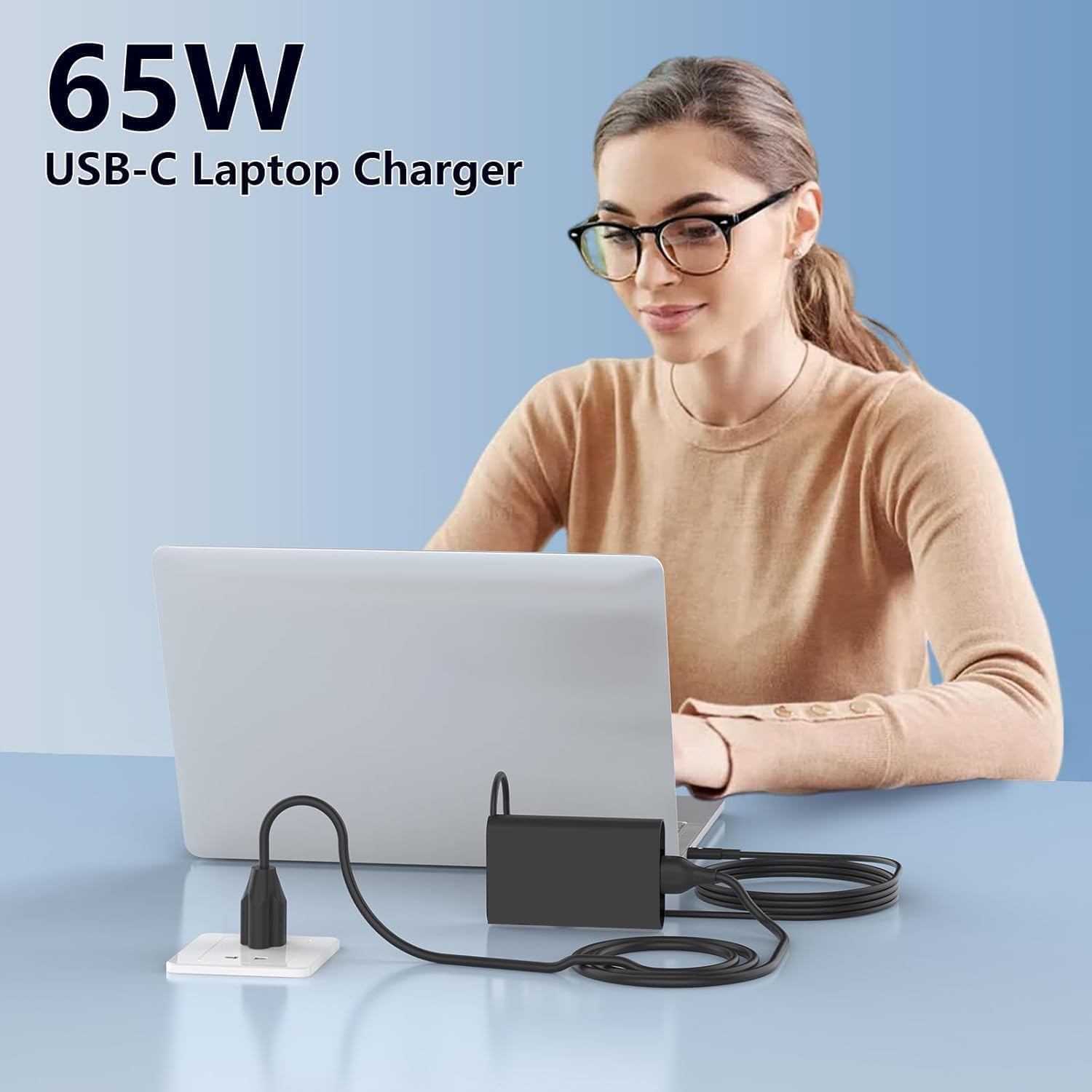65W 60W 45W USB C Laptop Charger Compatible with Dell Latitude 7420 5420 5520 5450 5530 5540 5430 7350 7390 5440 5290 7440 7400 XPS 13 7390 9300 ChromeBook 3100 AC Adapter Type-C Power Cord
