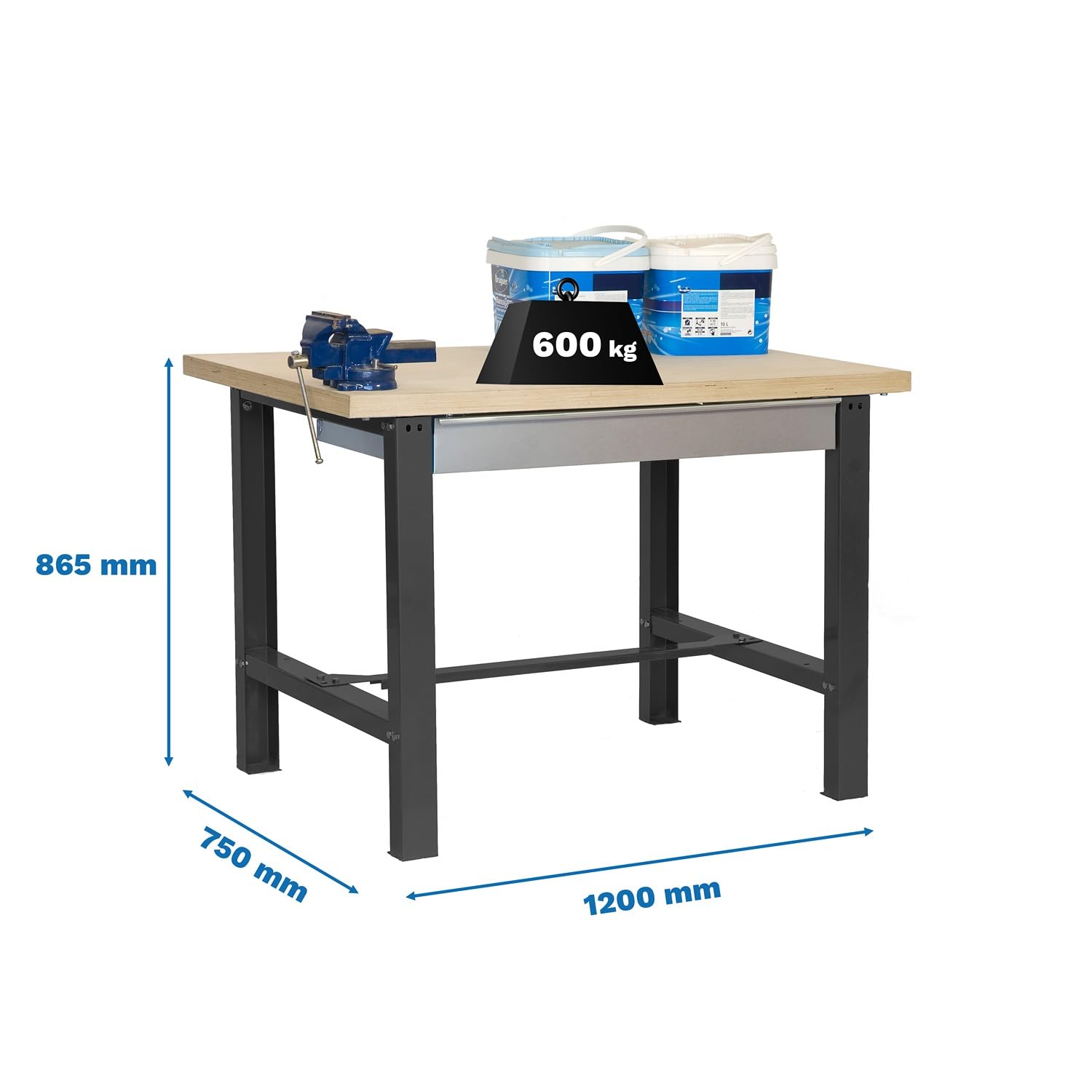 Simon Rack Banco da lavoro officina con cassetto 1200x750 mm - BT6