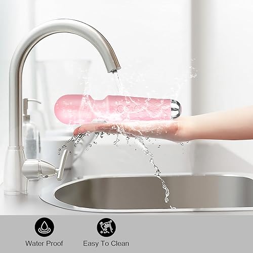 Miniatura 5 de Masajeador personal, función de varita de mano, silencioso e impermeable, 20 velocidades, 8 patrones, vibración inalámbrica para cuello, dolor de