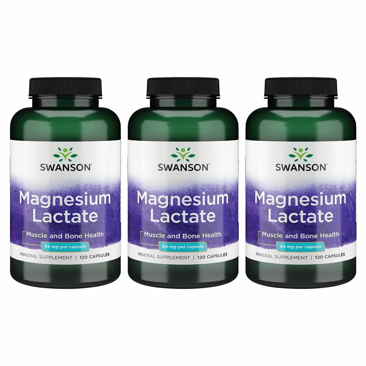 Swanson Magnesium Lactate Lactose-Free, 84 mg, 120 Capsules — Amazon image 9