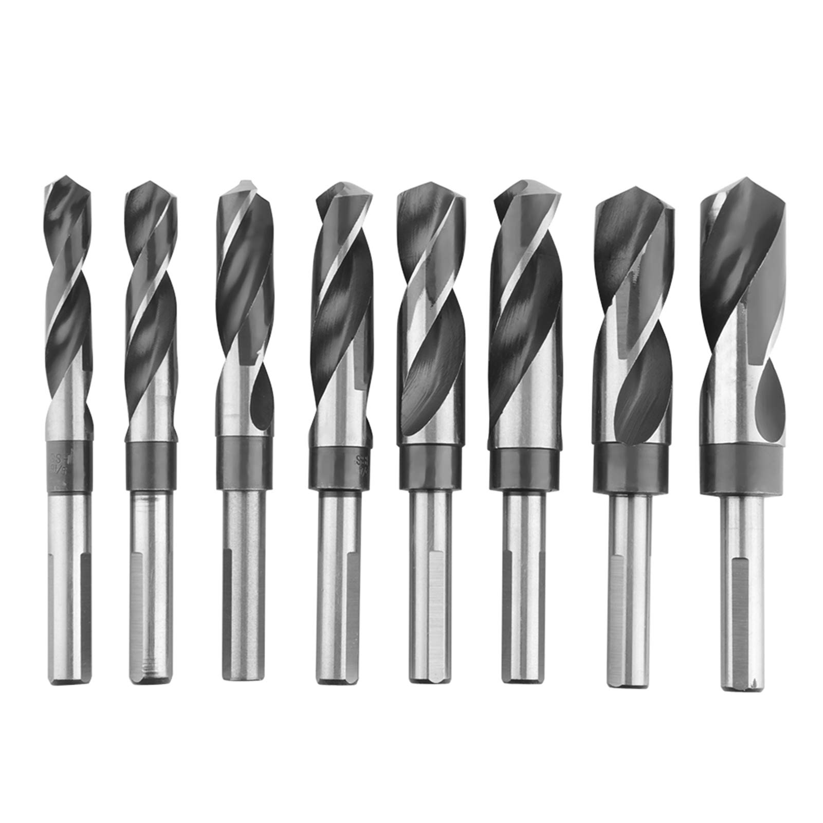 lyrlody Juego de 8 Brocas Helicoidales HSS, Tratadas Térmicamente, Industriales, Larga Duración, con Estuche de Madera