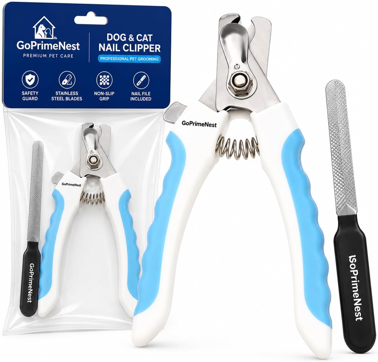 Dog & Cat Nail Clipper with Stainless Steel Blades