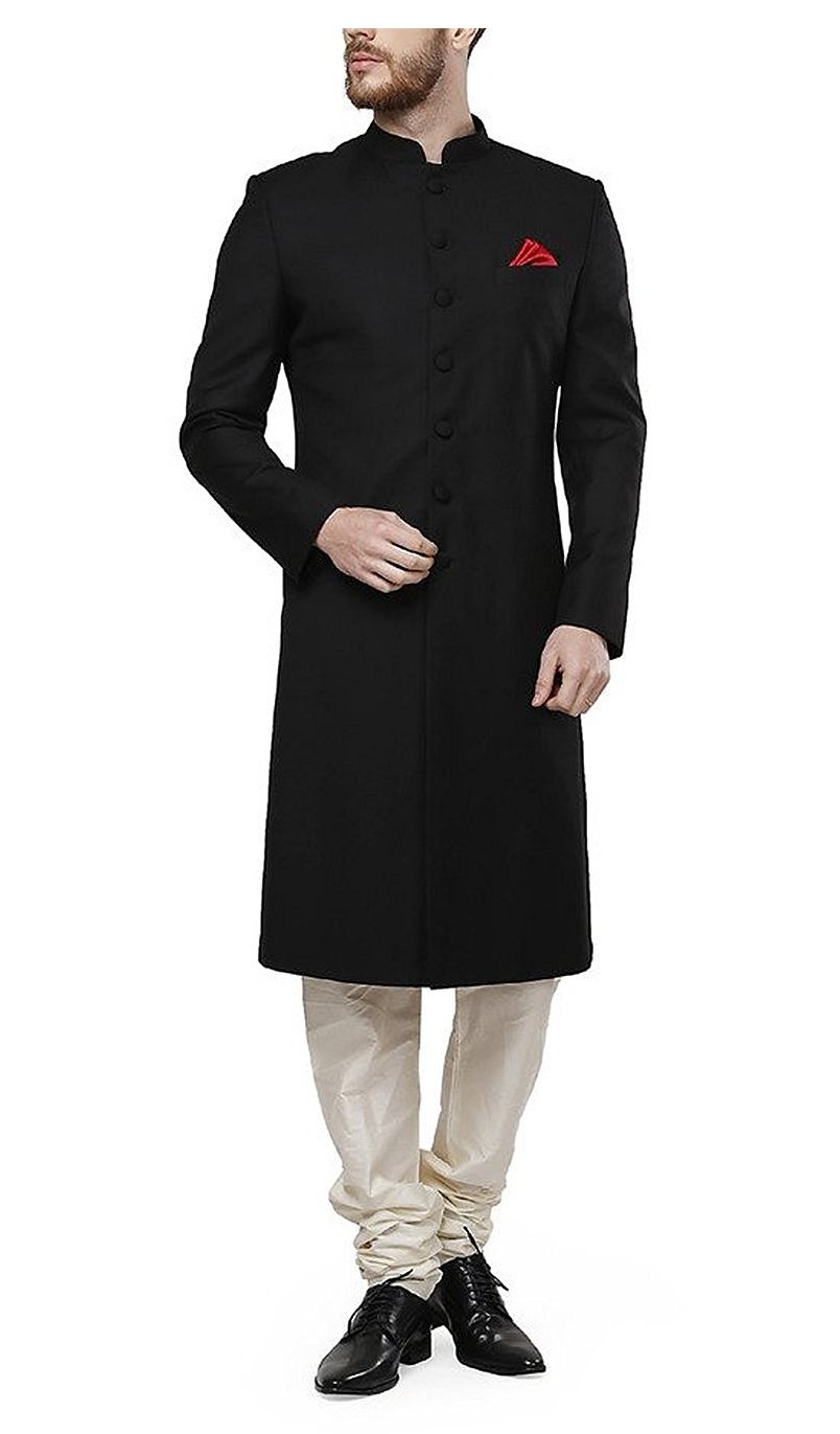 Royal Kurta Men's Suiting Kneelong Bhgala Custom Made Sherwani