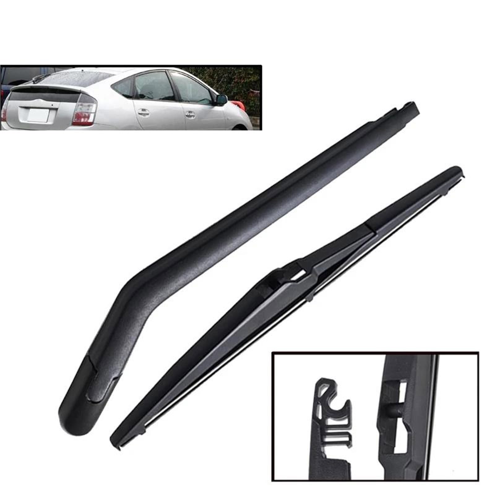 WILSEM Kit Set Braccio E Spazzola Tergicristallo Posteriore da 16" per T&oyota per Prius XW20 2003-2009 Parabrezza Parabrezza Finestrino Auto Spazzola Antipioggia Tergicristallo