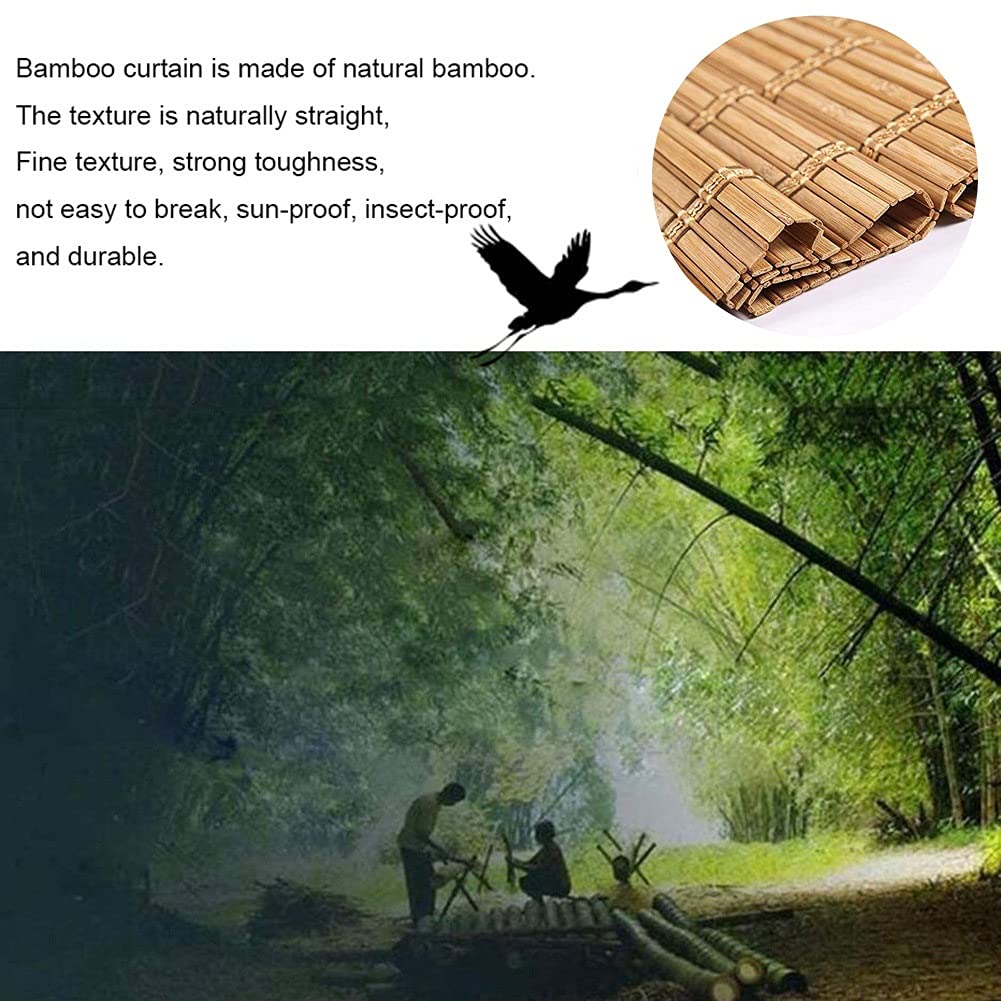 Zewnętrzne rolety bambusowe, filtrowanie światła, dla prywatności, niestandardowy rozmiar, szer. 150 x wys. 230 cm, idealne do kuchni, ogrodu, pawilonu, zasłony chroniące przed słońcem