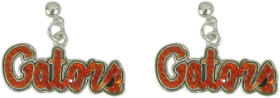 NCAA Florida Gators Rhinestone Logo Dangle Earrings