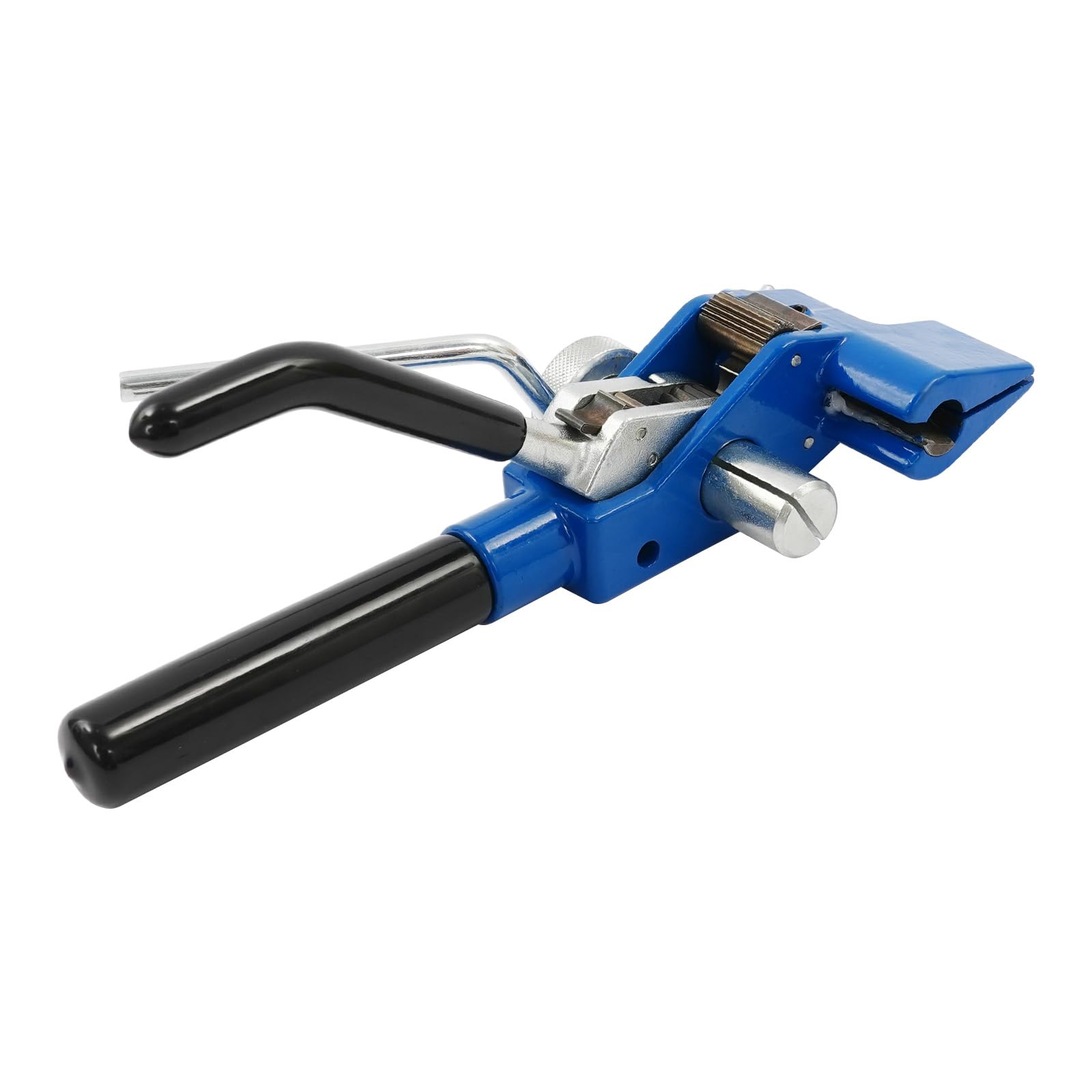 Juego de herramientas de flejado de 25 mm con 100 hebillas Lokt | Bobina de cinta de 3/4" x 100 pies con martillo tensor y 1 par de guantes para asegurar bandas de plástico y acero inoxidable