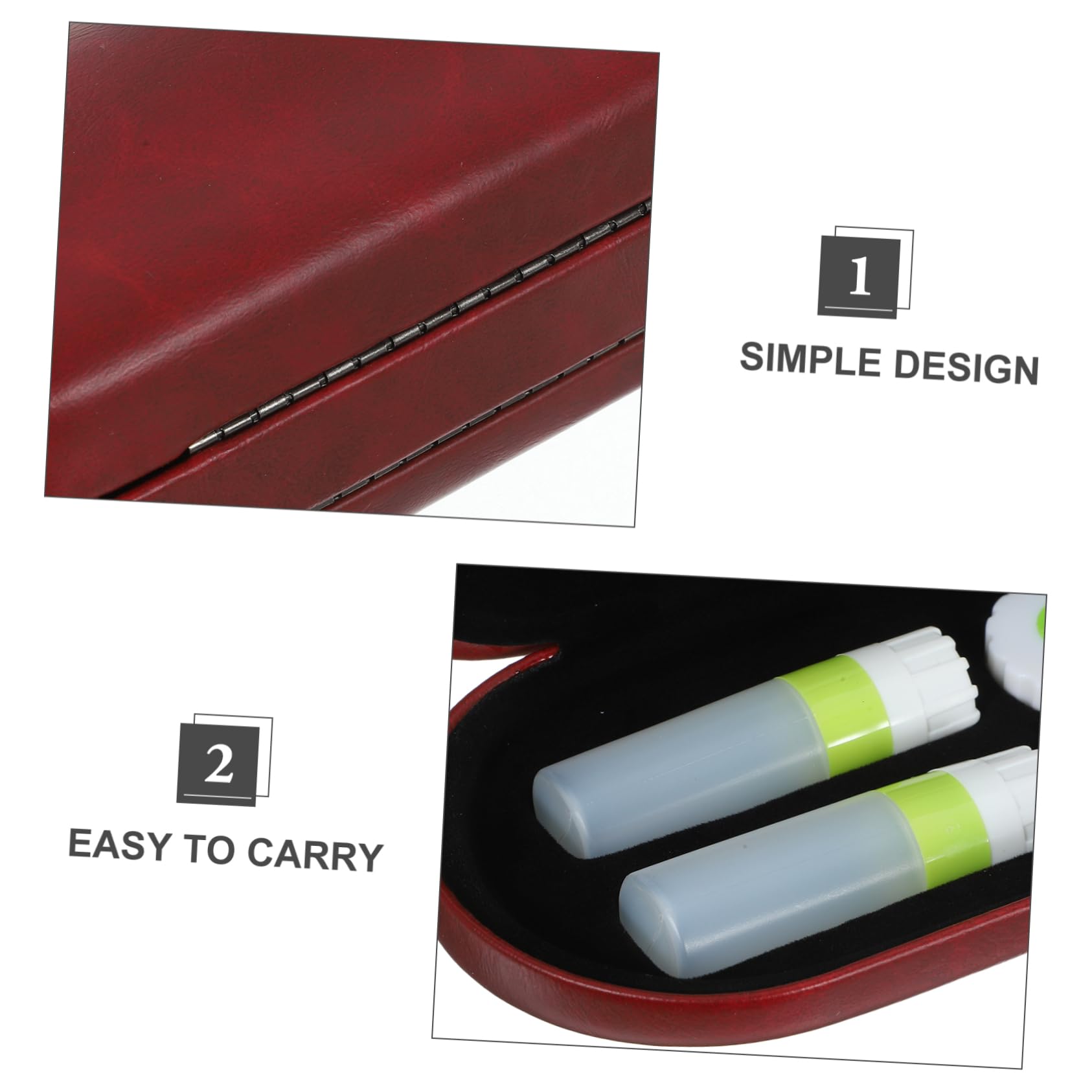 VALICLUD 4 Sätze Brillenetui Brillentrage-Organizer Fall Brillenbehälter Gläser Hartschalenetui für Sonnenbrillen Etui für Brillen Aufbewahrungsbox für Brillen Brillenhalter Pu rot