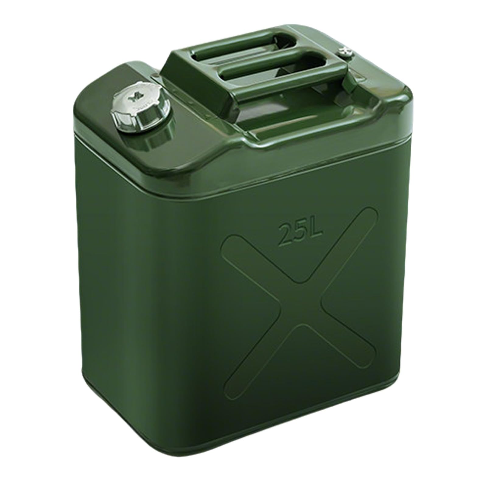 Metall-Dieselkanister 20l, Reservekanister, mit Flexiblem Ausgießer und Entlüftungsventil, Komfortabler Griff, Ideal für Autofahrten und Roadtrips(25L)