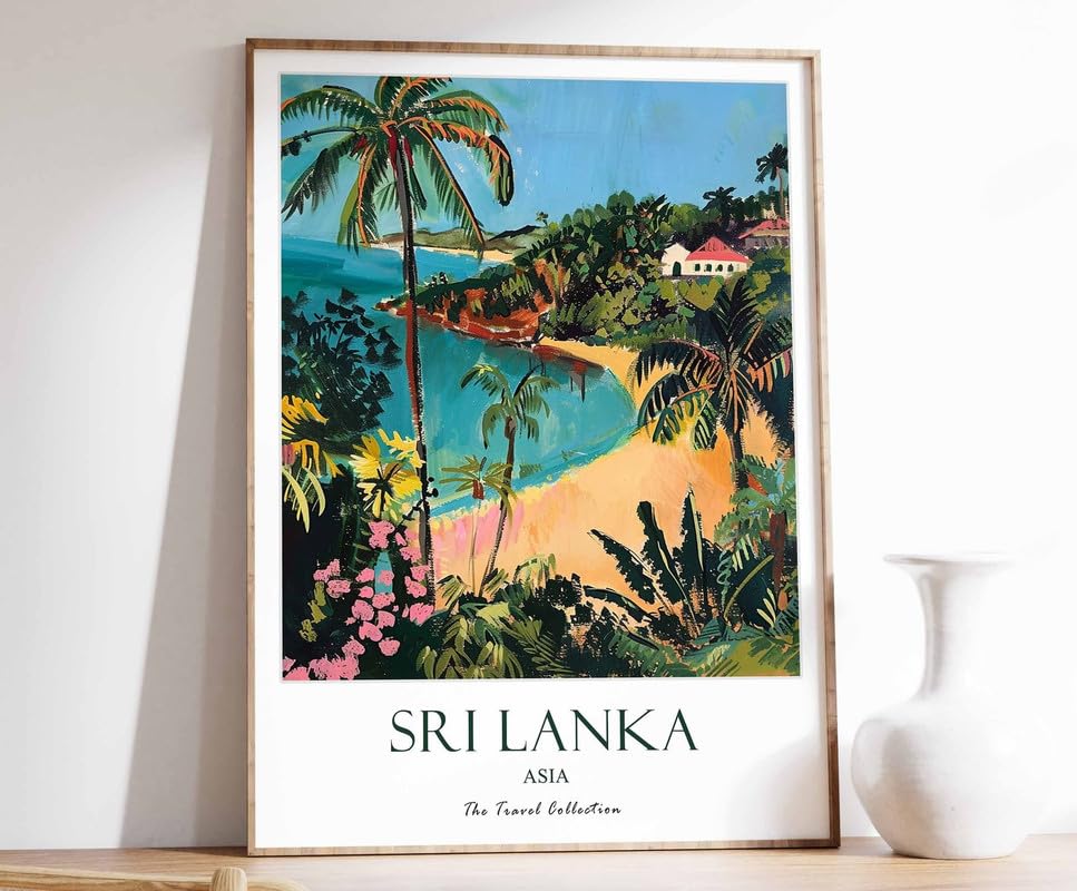 Poster Sri Lanka en canevas A0 pour une décoration murale inspirante et voyage
